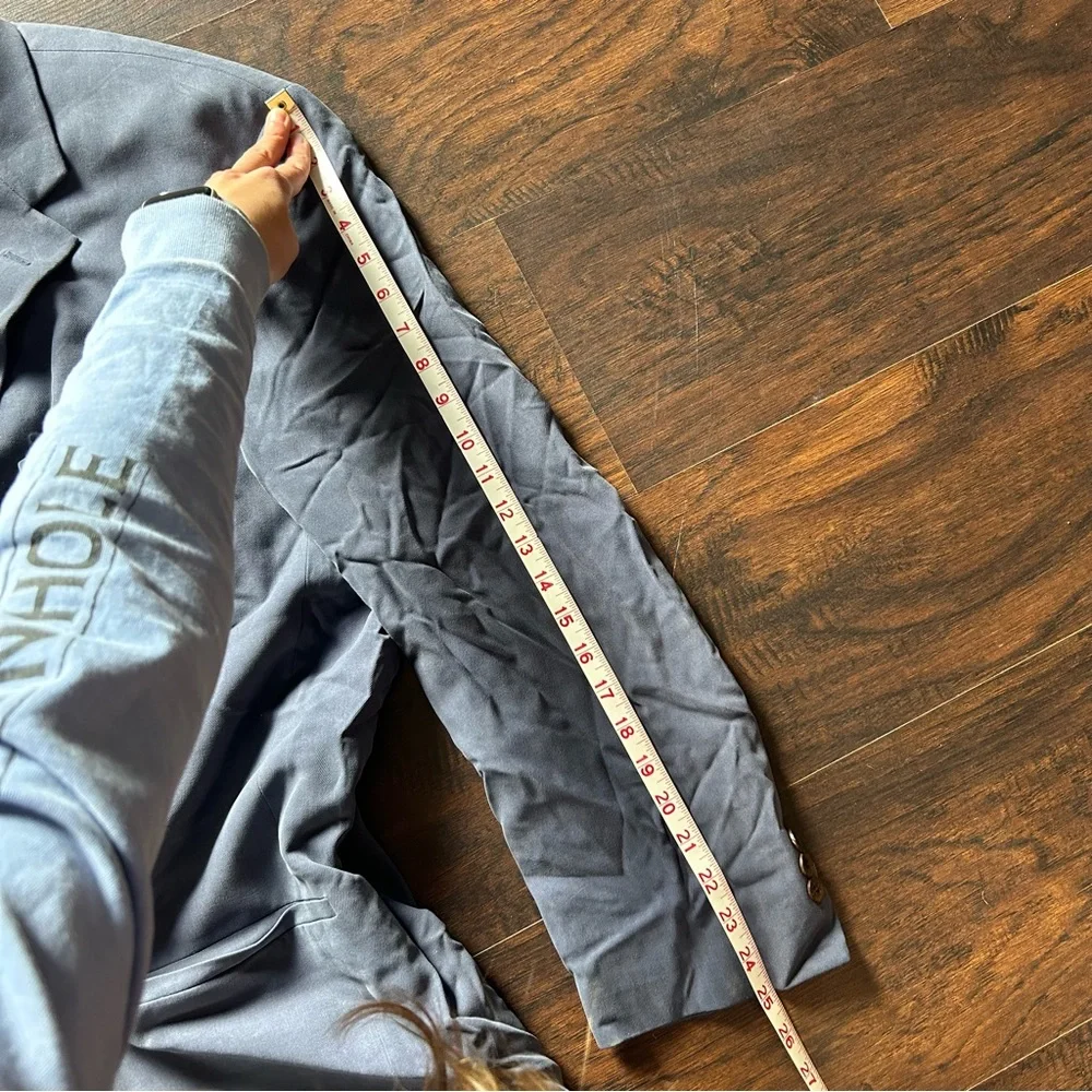 [Joseph & Feiss] Blue Silk Suit Jacket